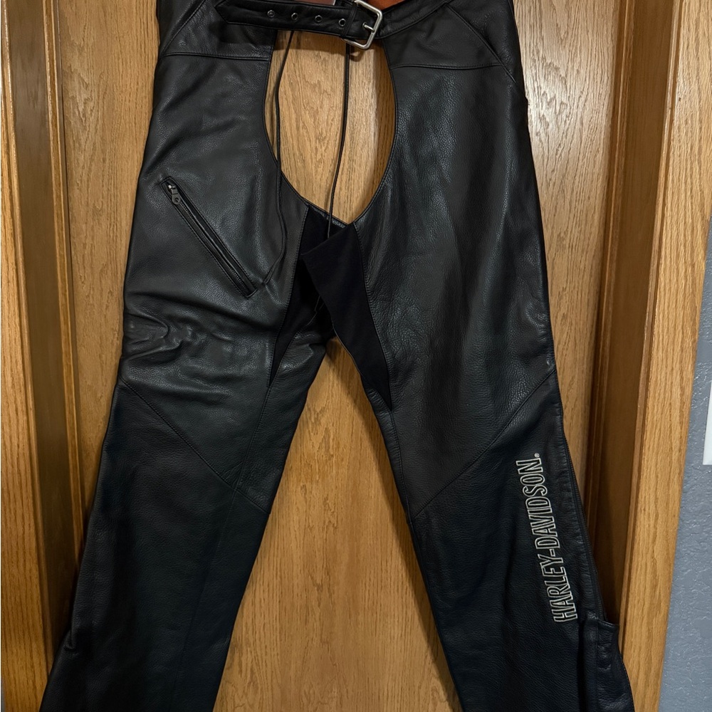 Harley-Davidson Black Leather Riding Chaps